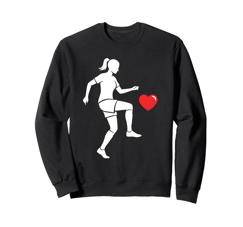 Soccer Valentines Day Heart Love Sweatshirt - Custom Art Print for Adults - T-Shirt, Sweatshirt, Hoodie