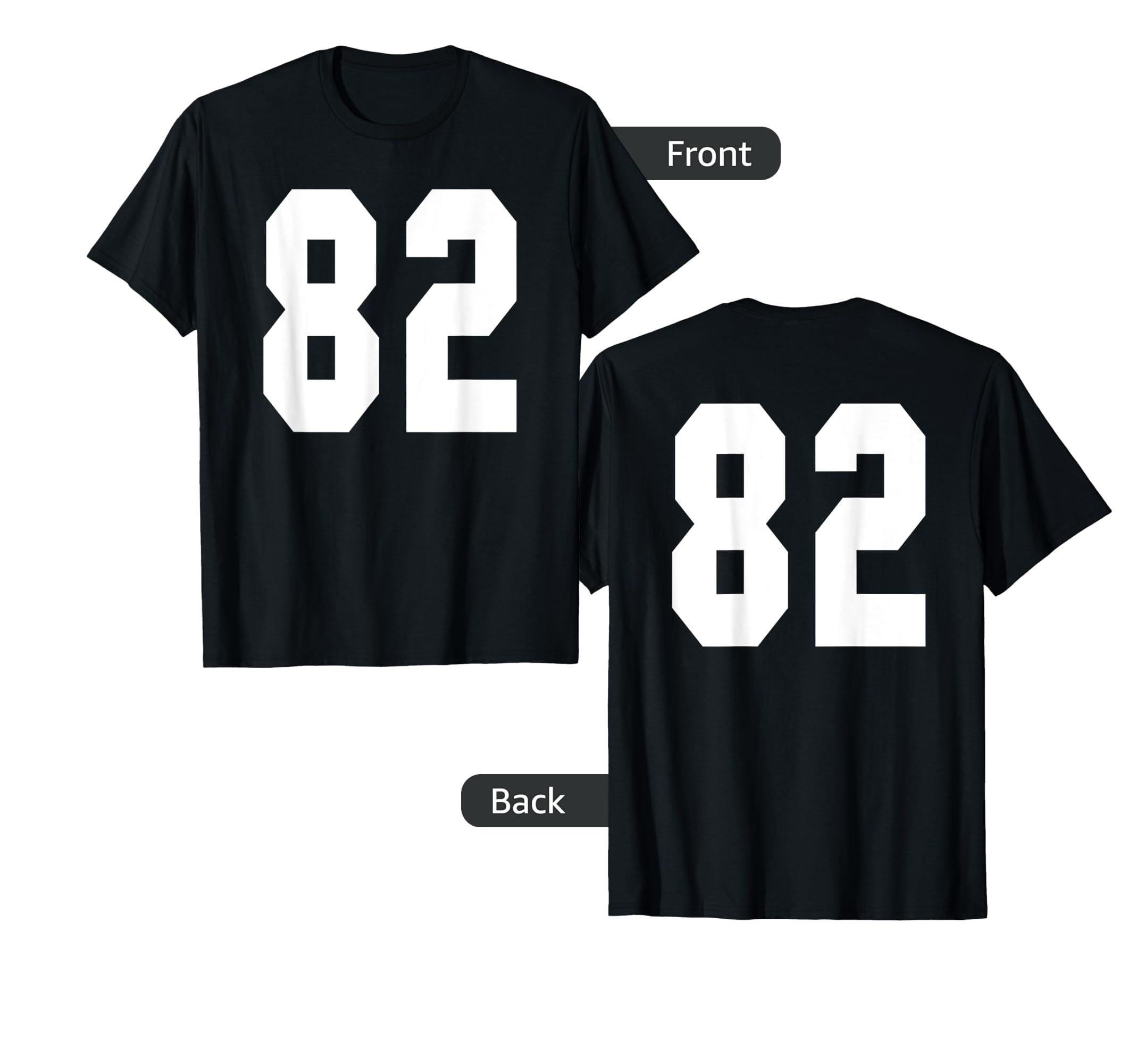 82 Team Sports Jersey Front Back Number T-Shirt - Streetwear Style Unisex - T-Shirt, Sweatshirt, Hoodie