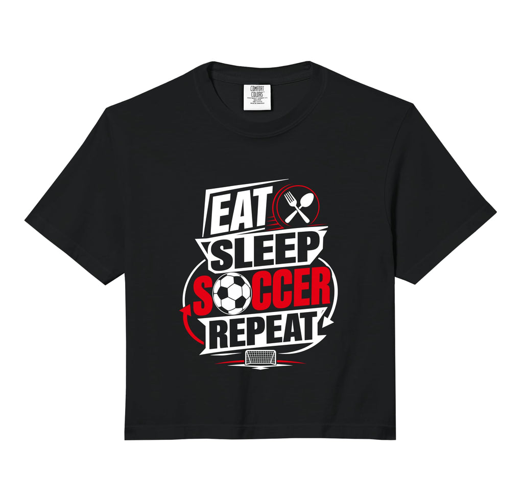 Eat Sleep Soccer Repeat Funny Sweatshirt - Custom Art Print for Adults - T-Shirt, Sweatshirt, Hoodie