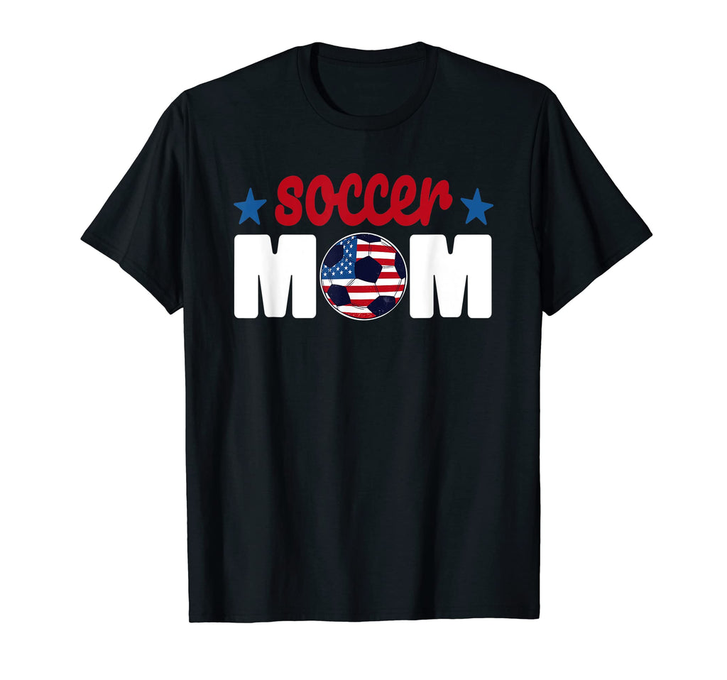 Usa Flag Soccer Ball Us Soccer Mom T-Shirt - Unique Graphic Unisex - T-Shirt, Sweatshirt, Hoodie