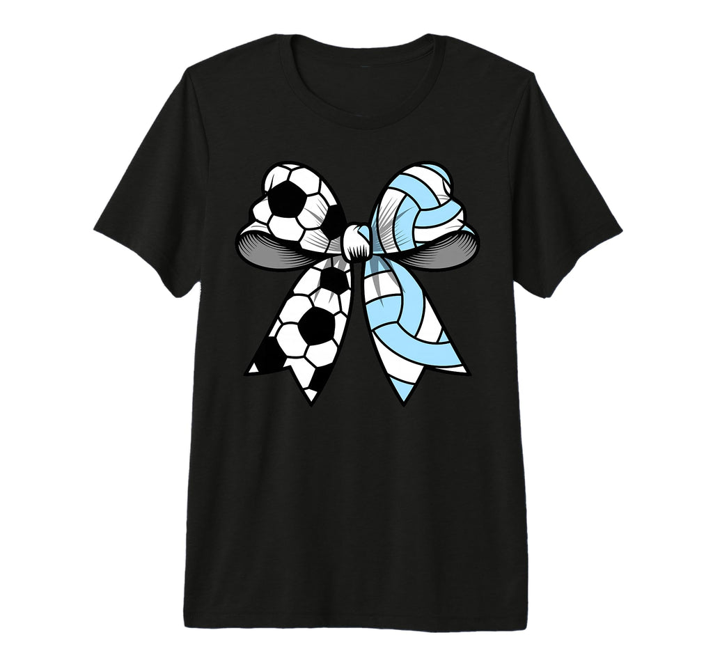 Soccer Volleyball Coquette Bow Funny T-Shirt - Casual Everyday Wear Unisex - T-Shirt, Sweatshirt, Hoodie