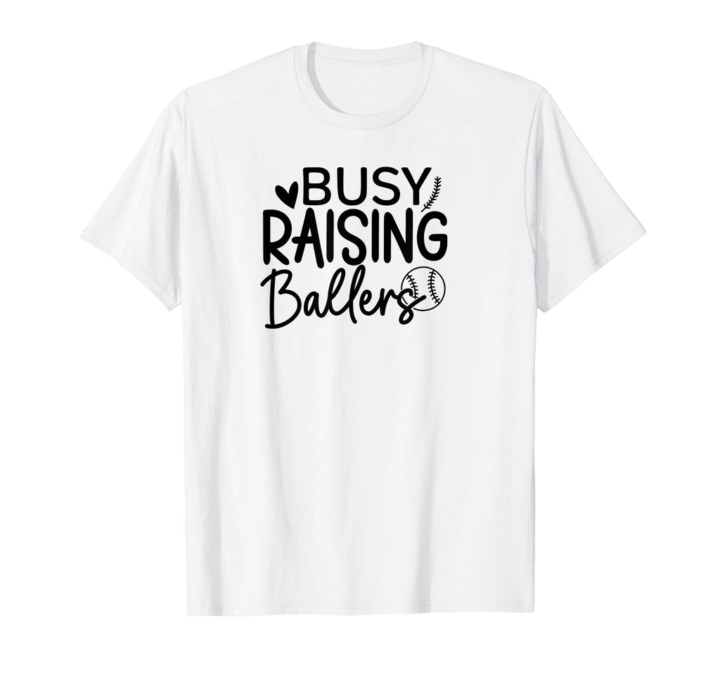 Baseball Busy Raising Ballers Baseball T-Shirt - Trendy Graphic for Adults - T-Shirt, Sweatshirt, Hoodie