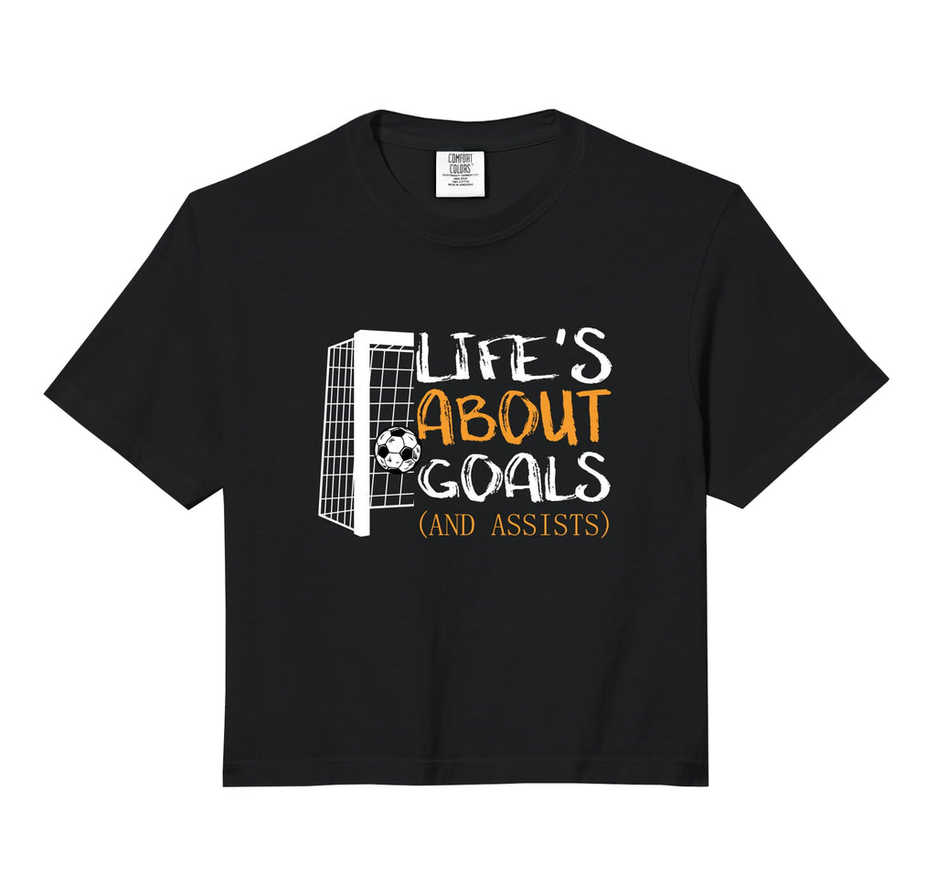 Lifes About Goals And Assists Funny Sweatshirt - Graphic Print Unisex - T-Shirt, Sweatshirt, Hoodie