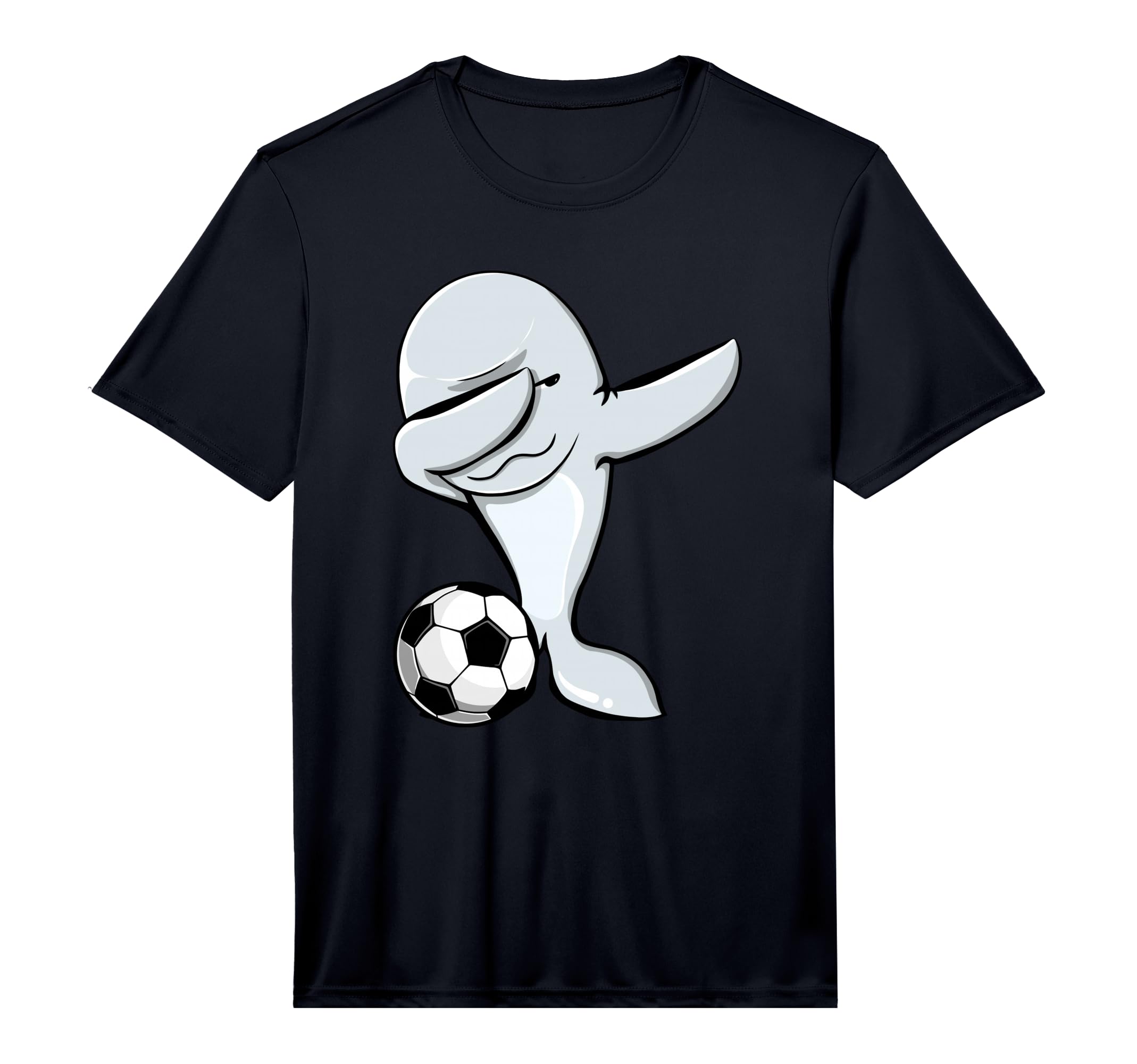 Dabbing Beluga Whale Soccer Lovers T-Shirt - Aesthetic Graphic for Adults - T-Shirt, Sweatshirt, Hoodie