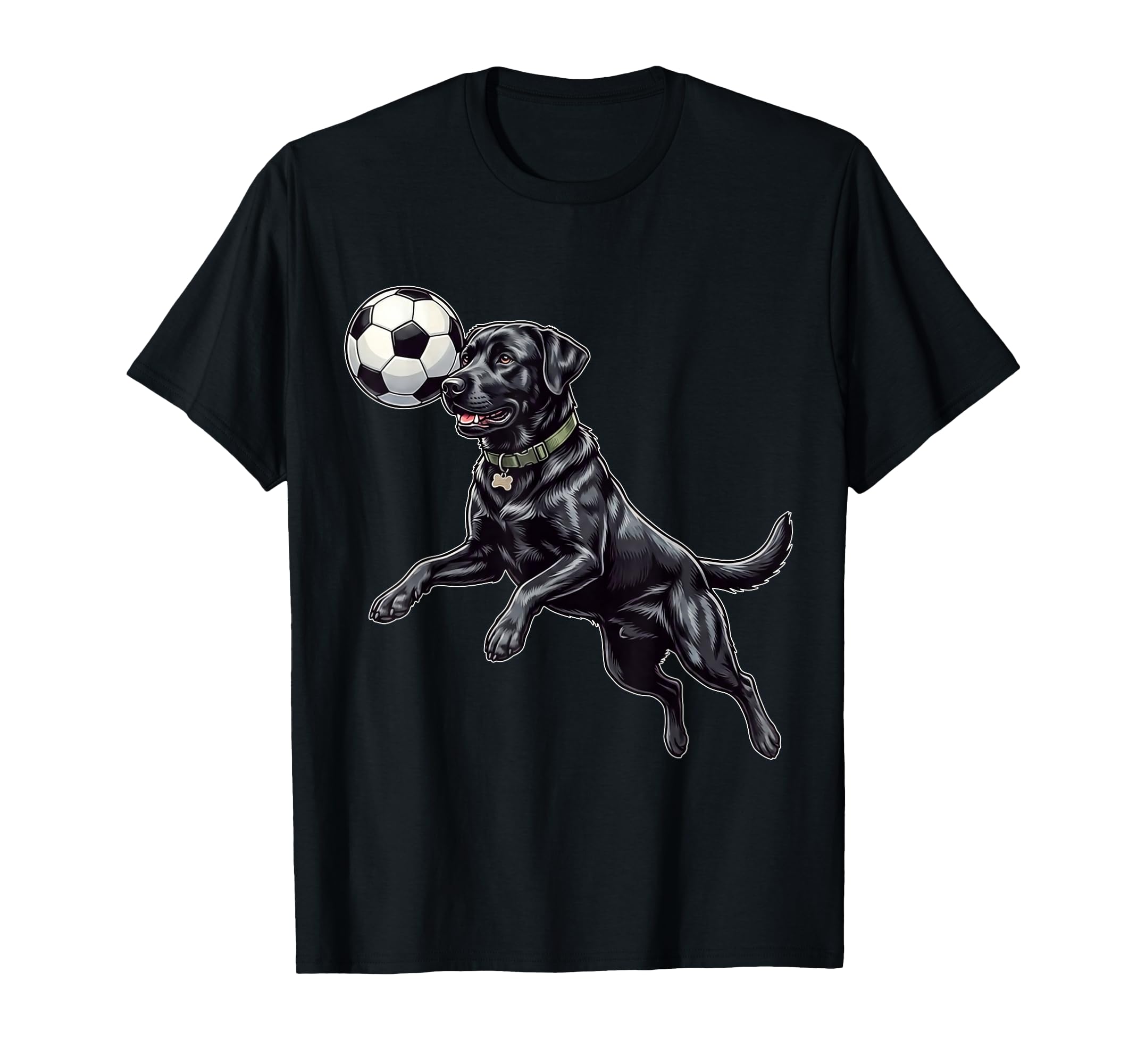 Funny Black Labrador Soccer Player T-Shirt - Aesthetic Graphic Men Women - T-Shirt, Sweatshirt, Hoodie