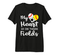 My Heart Is Those Fields Baseball T-Shirt - Custom Art Print Unisex - T-Shirt, Sweatshirt, Hoodie