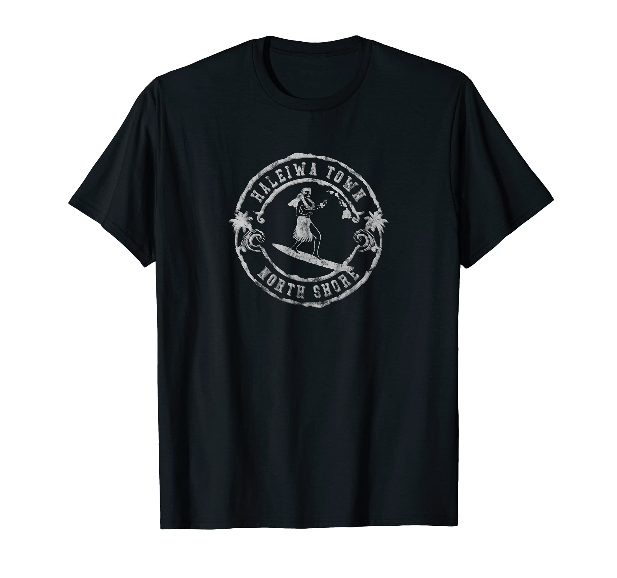 Hawaii North Shore Haleiwa Hula Surf T-Shirt - Minimalist Print Men Women - T-Shirt, Sweatshirt, Hoodie