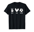 Soccer Peace Love Football Sports T-Shirt - Unique Graphic for Adults - T-Shirt, Sweatshirt, Hoodie