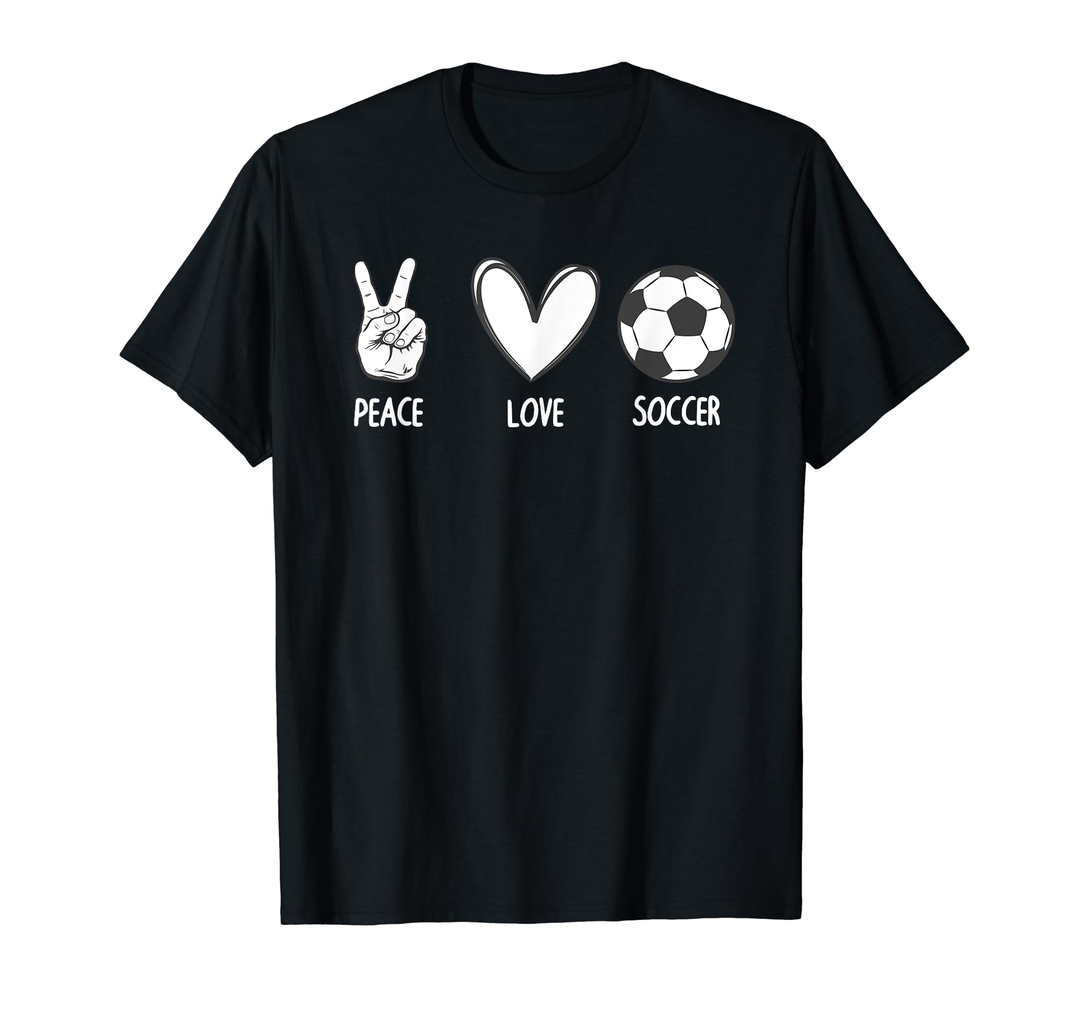 Soccer Peace Love Football Sports T-Shirt - Unique Graphic for Adults - T-Shirt, Sweatshirt, Hoodie