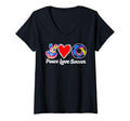 Peace Love Soccer Heart Ball Gift Love T-Shirt - Graphic Print Men Women - T-Shirt, Sweatshirt, Hoodie
