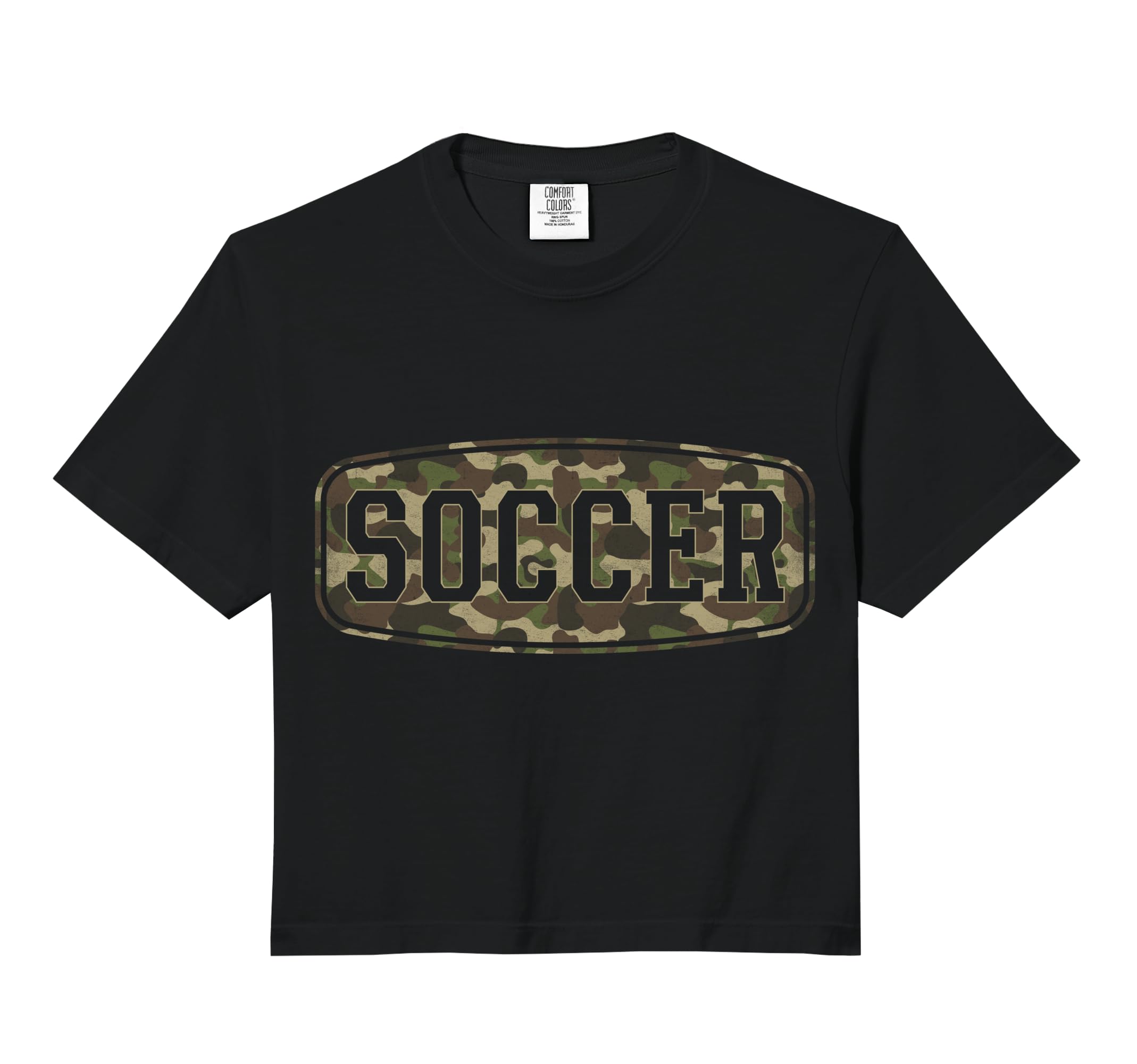 Camo Soccer Camourflage Badge Player T-Shirt - Casual Everyday Wear Unisex - T-Shirt, Sweatshirt, Hoodie