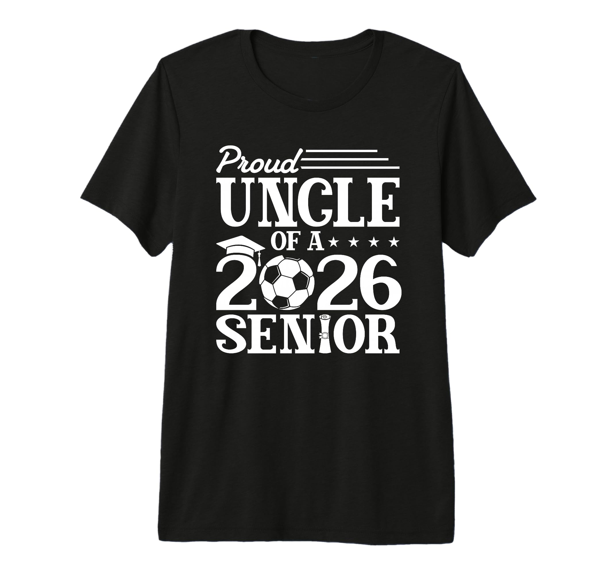 Proud Uncle 2026 Senior Soccer T-Shirt - Custom Art Print for Adults - T-Shirt, Sweatshirt, Hoodie