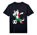 Dabbing Husky Dog Italy Soccer Fans T-Shirt - Streetwear Style Unisex - T-Shirt, Sweatshirt, Hoodie