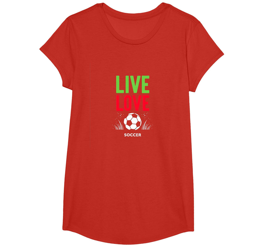 Live Love Soccer Inspiring Sports Fan T-Shirt - Novelty Apparel for Adults - T-Shirt, Sweatshirt, Hoodie