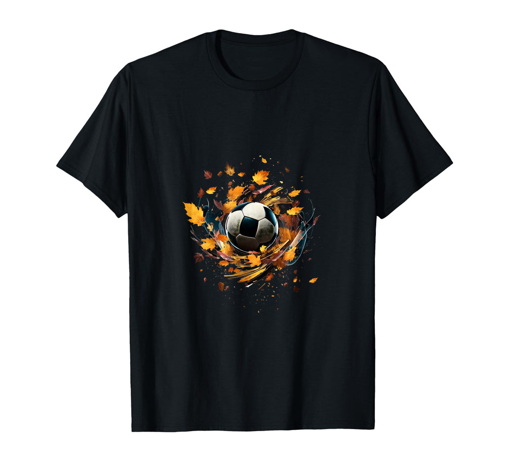 Soccer Autumn Leaves Soccer Player T-Shirt - Aesthetic Graphic Unisex - T-Shirt, Sweatshirt, Hoodie