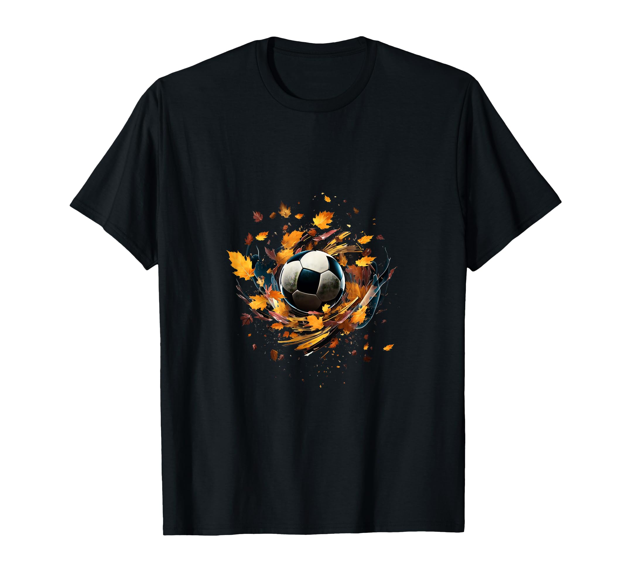 Soccer Autumn Leaves Soccer Player T-Shirt - Aesthetic Graphic Unisex - T-Shirt, Sweatshirt, Hoodie