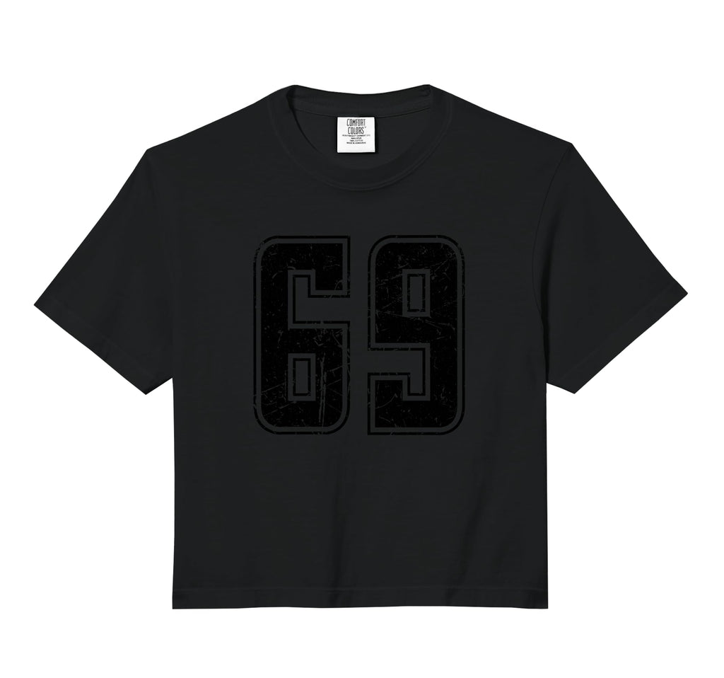 Number 69 Distressed Grunge Jersey T-Shirt - Novelty Apparel for Adults - T-Shirt, Sweatshirt, Hoodie