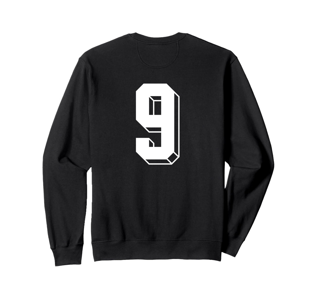Number 9 Backside 80S 90S Team Sweatshirt - Custom Art Print for Adults - T-Shirt, Sweatshirt, Hoodie