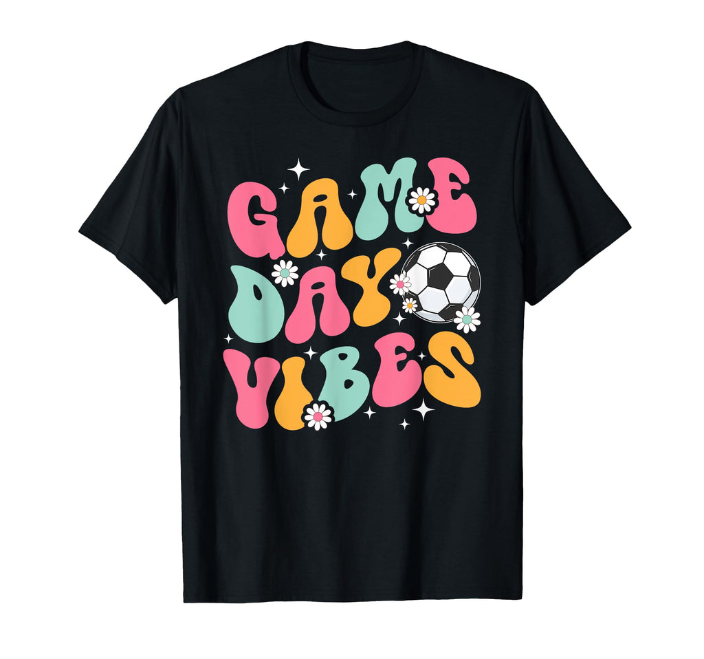 Groovy Soccer Game Day Vibes Game Day T-Shirt - Novelty Apparel Unisex - T-Shirt, Sweatshirt, Hoodie