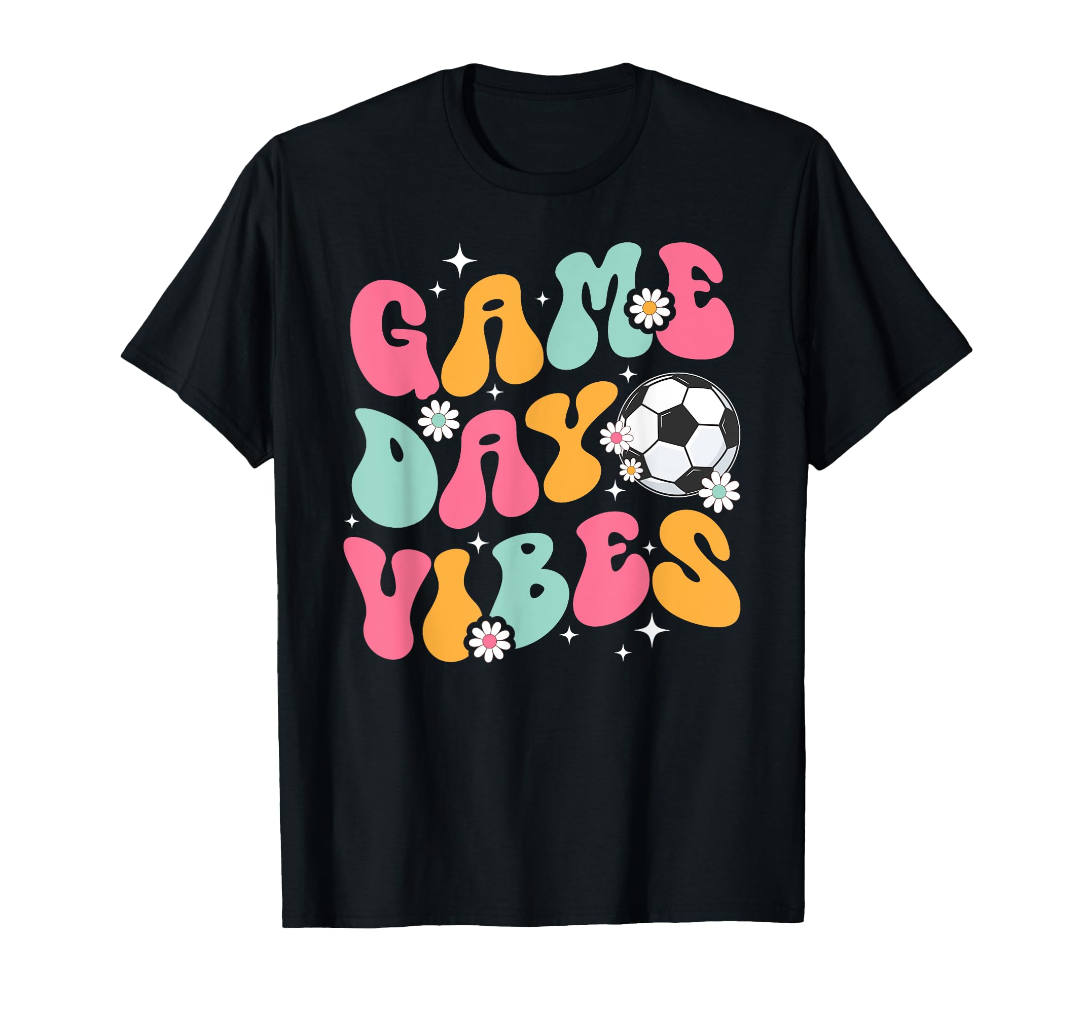 Groovy Soccer Game Day Vibes Game Day T-Shirt - Novelty Apparel Unisex - T-Shirt, Sweatshirt, Hoodie