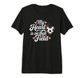My Heart Is That Field Soccer Mom Tri T-Shirt - Novelty Apparel Men Women - T-Shirt, Sweatshirt, Hoodie