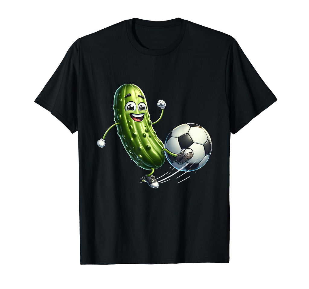 Pickle Playing Soccer Funny Soccer T-Shirt - Novelty Apparel for Adults - T-Shirt, Sweatshirt, Hoodie