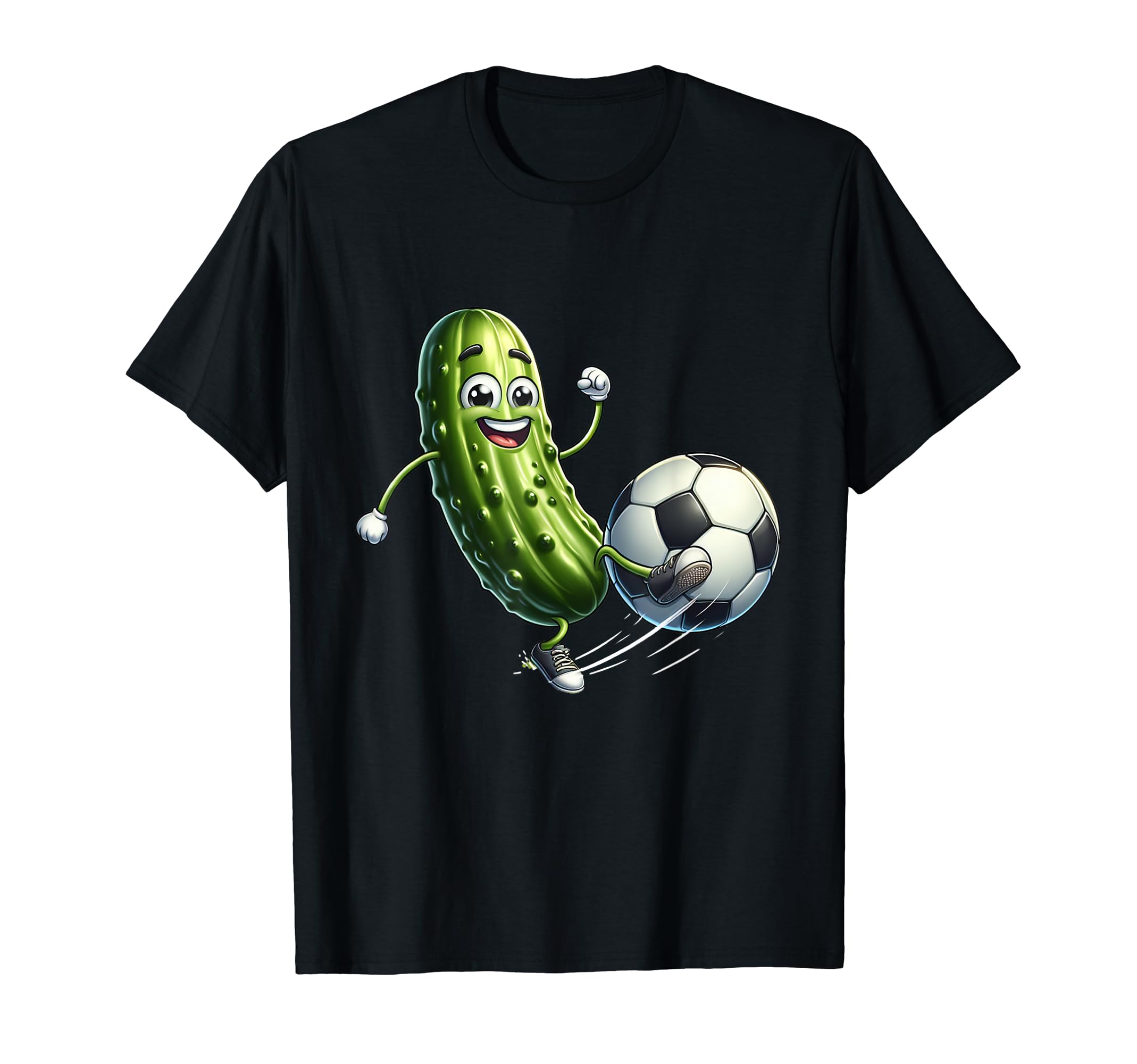 Pickle Playing Soccer Funny Soccer T-Shirt - Novelty Apparel for Adults - T-Shirt, Sweatshirt, Hoodie