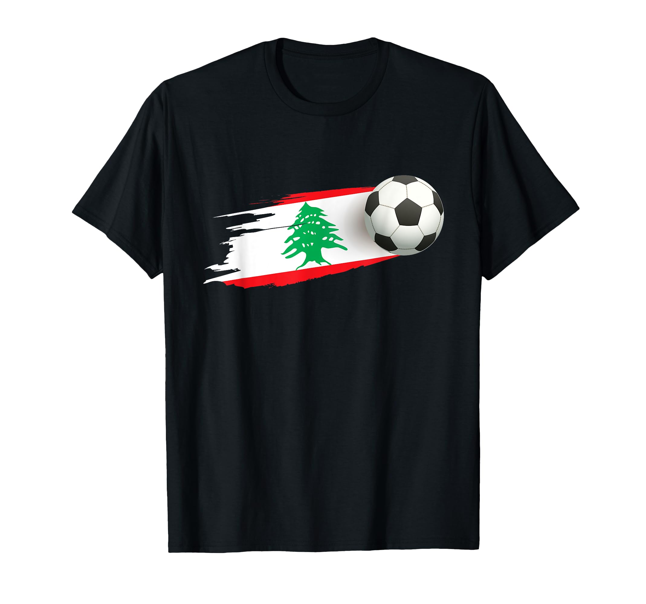 Lebanon Soccer Ball Lebanon Flag Jersey T-Shirt - Aesthetic Graphic Unisex - T-Shirt, Sweatshirt, Hoodie