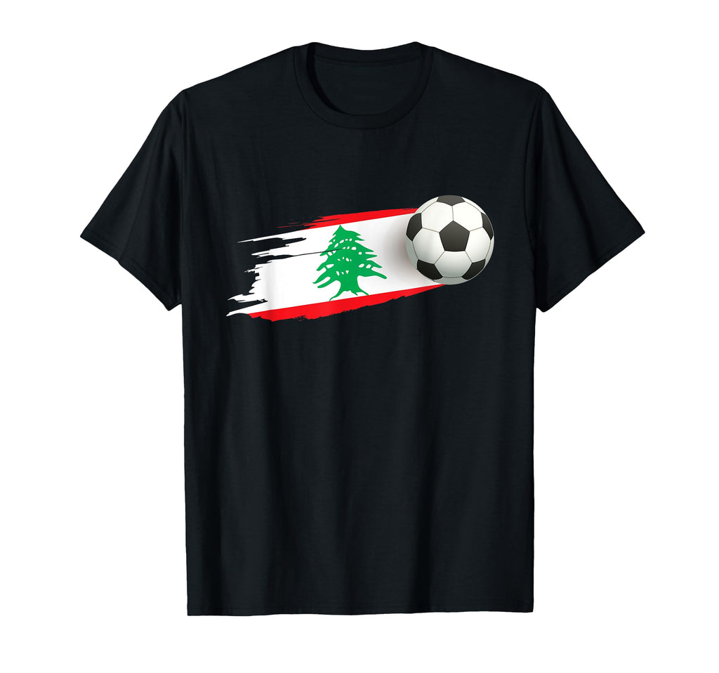 Lebanon Soccer Ball Lebanon Flag T-Shirt - Fun Novelty Design Unisex - T-Shirt, Sweatshirt, Hoodie
