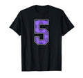 Purple Soccer Pattern Number 5 Jersey T-Shirt - Custom Art Print Unisex - T-Shirt, Sweatshirt, Hoodie