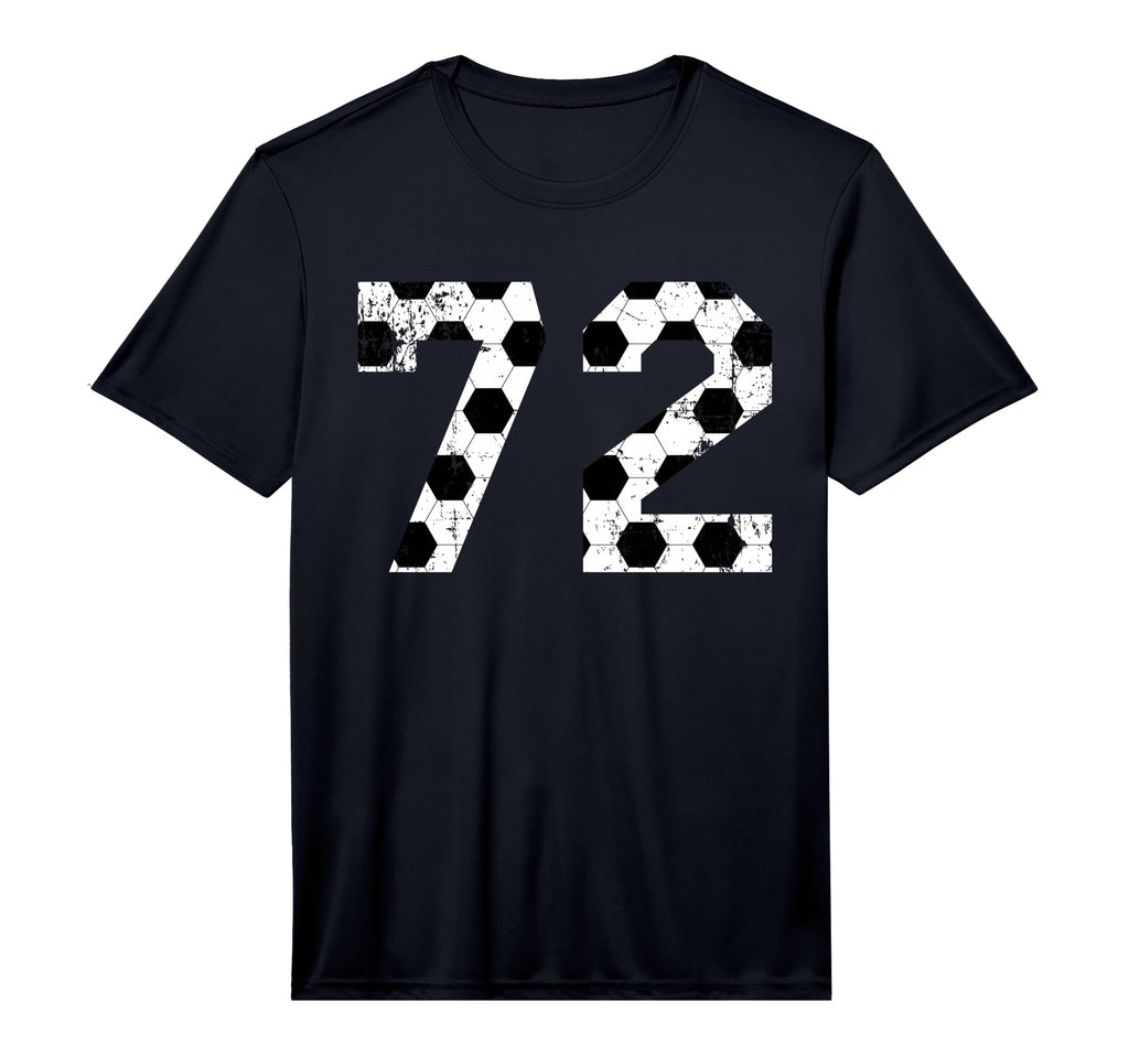 Soccer 72 Jersey Number Performance T-Shirt - Aesthetic Graphic for Adults - T-Shirt, Sweatshirt, Hoodie