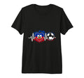 Soccer Heartbeat Haiti Flag Football T-Shirt - Minimalist Print Men Women - T-Shirt, Sweatshirt, Hoodie