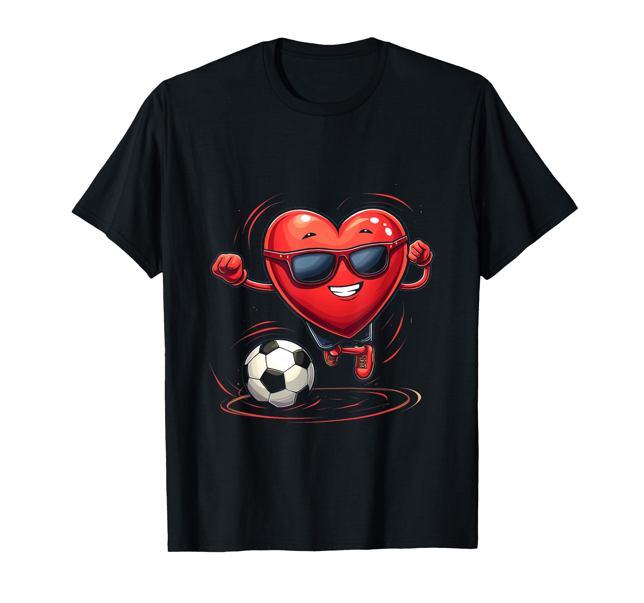 Soccer Heart Gift Hoodie - Unique Graphic Unisex - T-Shirt, Sweatshirt, Hoodie