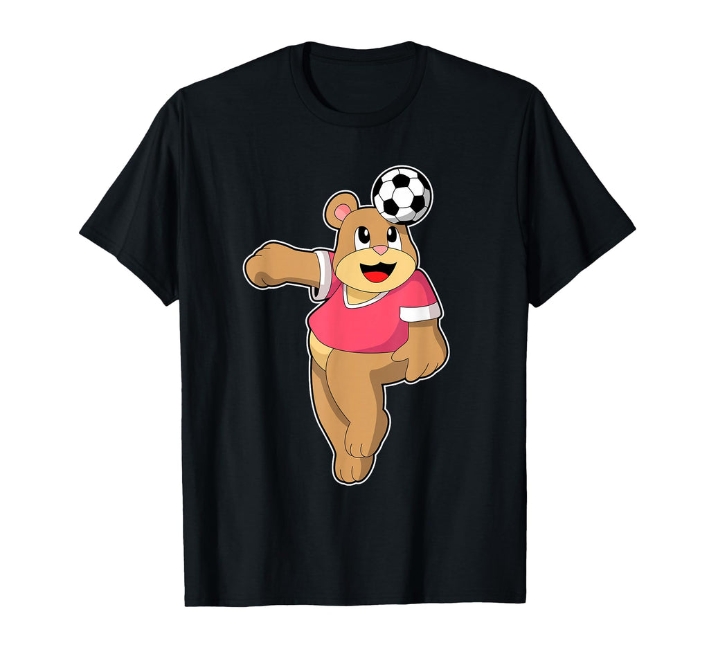 Bear Soccer Player Soccer Sports T-Shirt - Minimalist Print Men Women - T-Shirt, Sweatshirt, Hoodie