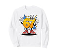 90S Cartoon Mascot Number 67 Nostalgia Sweatshirt - Custom Art Print Unisex - T-Shirt, Sweatshirt, Hoodie
