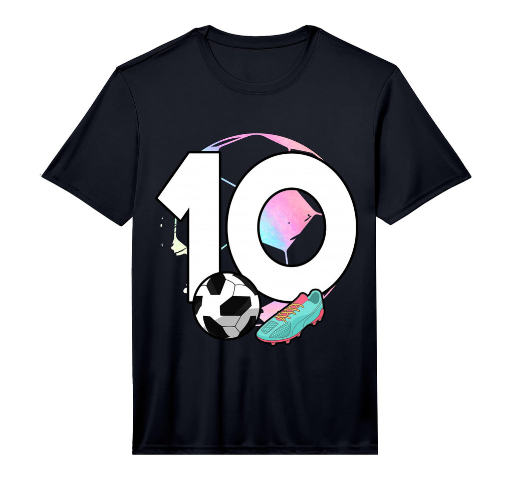 10Th Birthday Soccer Player Football 10 T-Shirt - Custom Art Print Unisex - T-Shirt, Sweatshirt, Hoodie