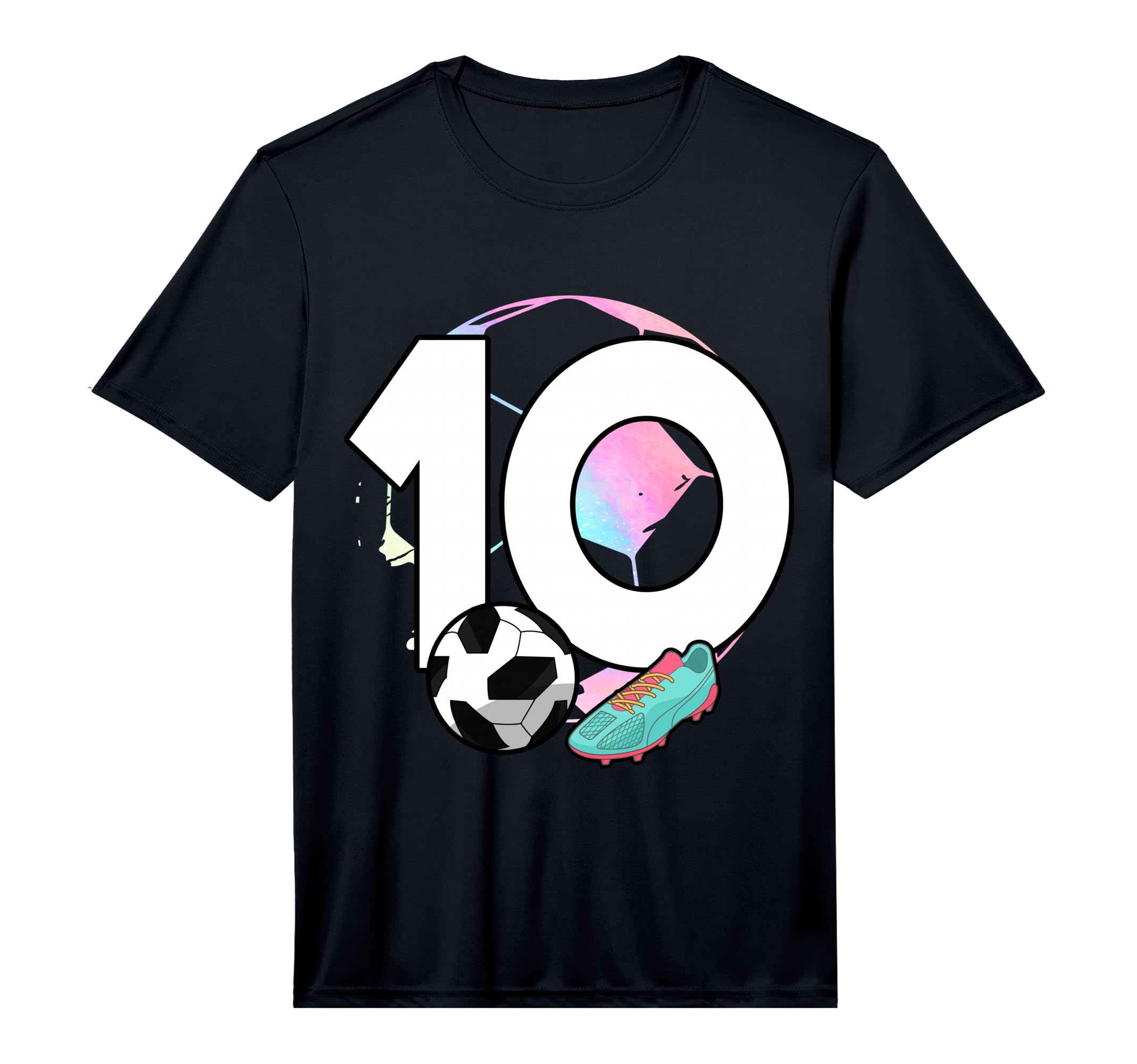 10Th Birthday Soccer Player Football 10 T-Shirt - Custom Art Print Unisex - T-Shirt, Sweatshirt, Hoodie
