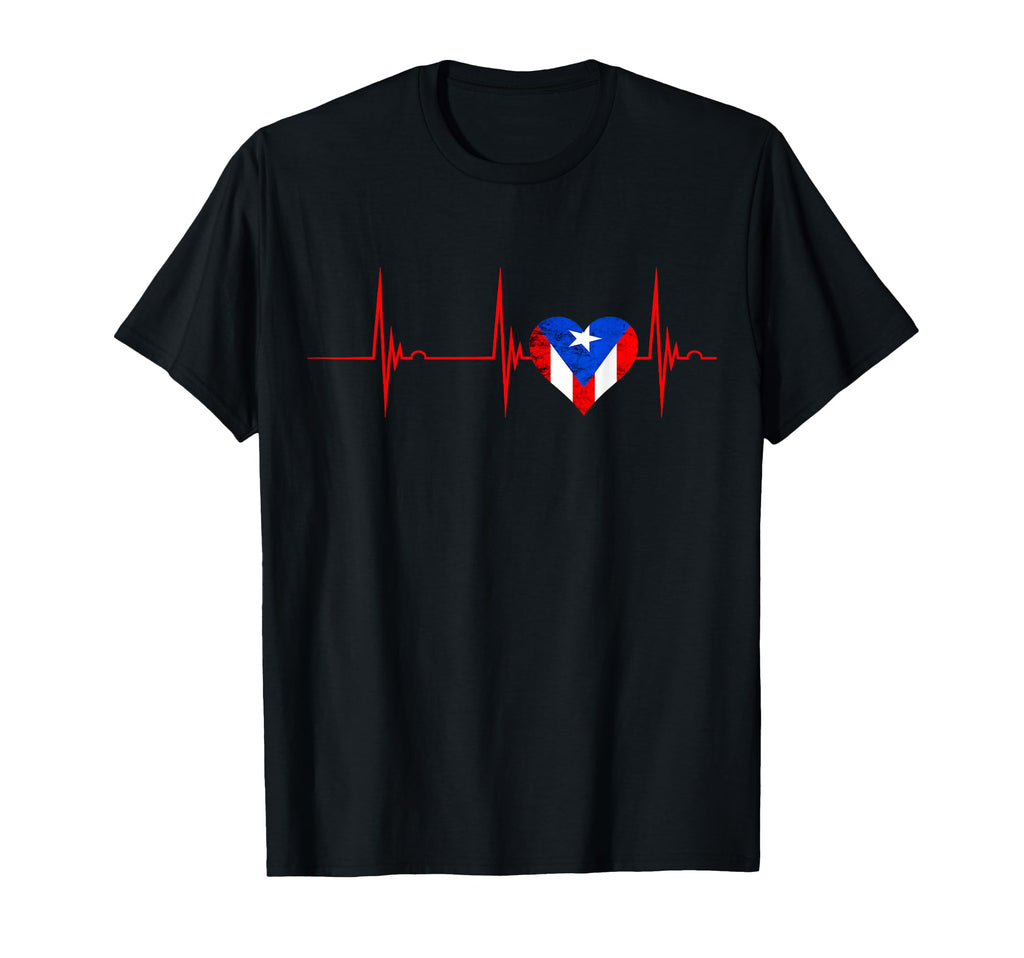 Puerto Rico Heartbeat Pulse Ekg T-Shirt - Aesthetic Graphic for Adults - T-Shirt, Sweatshirt, Hoodie