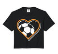 Orange Soccer Heart Soccer Lovers T-Shirt - Fun Novelty Design Unisex - T-Shirt, Sweatshirt, Hoodie