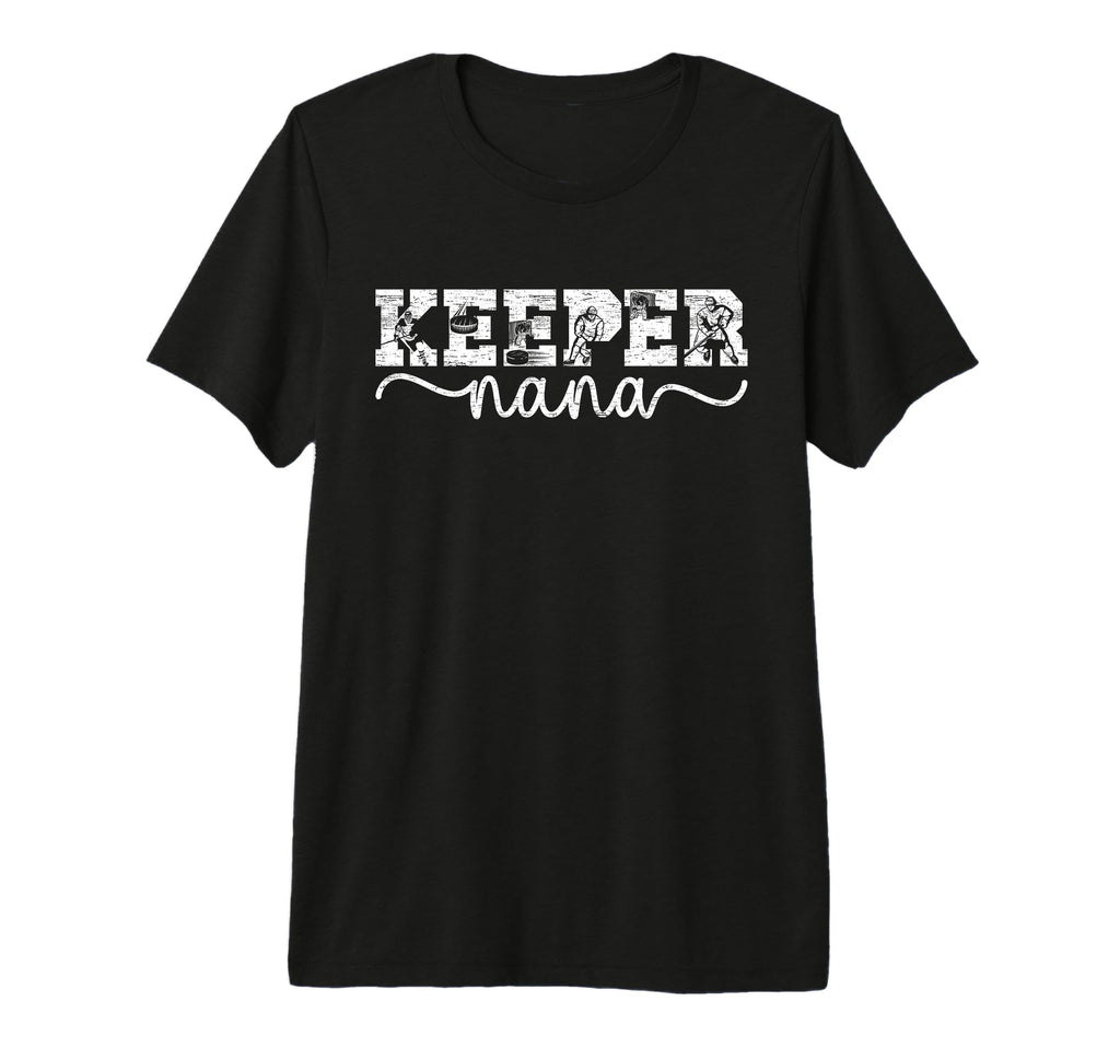 Ice Hockey Keeper Nana Ice Hockey T-Shirt - Graphic Print for Adults - T-Shirt, Sweatshirt, Hoodie
