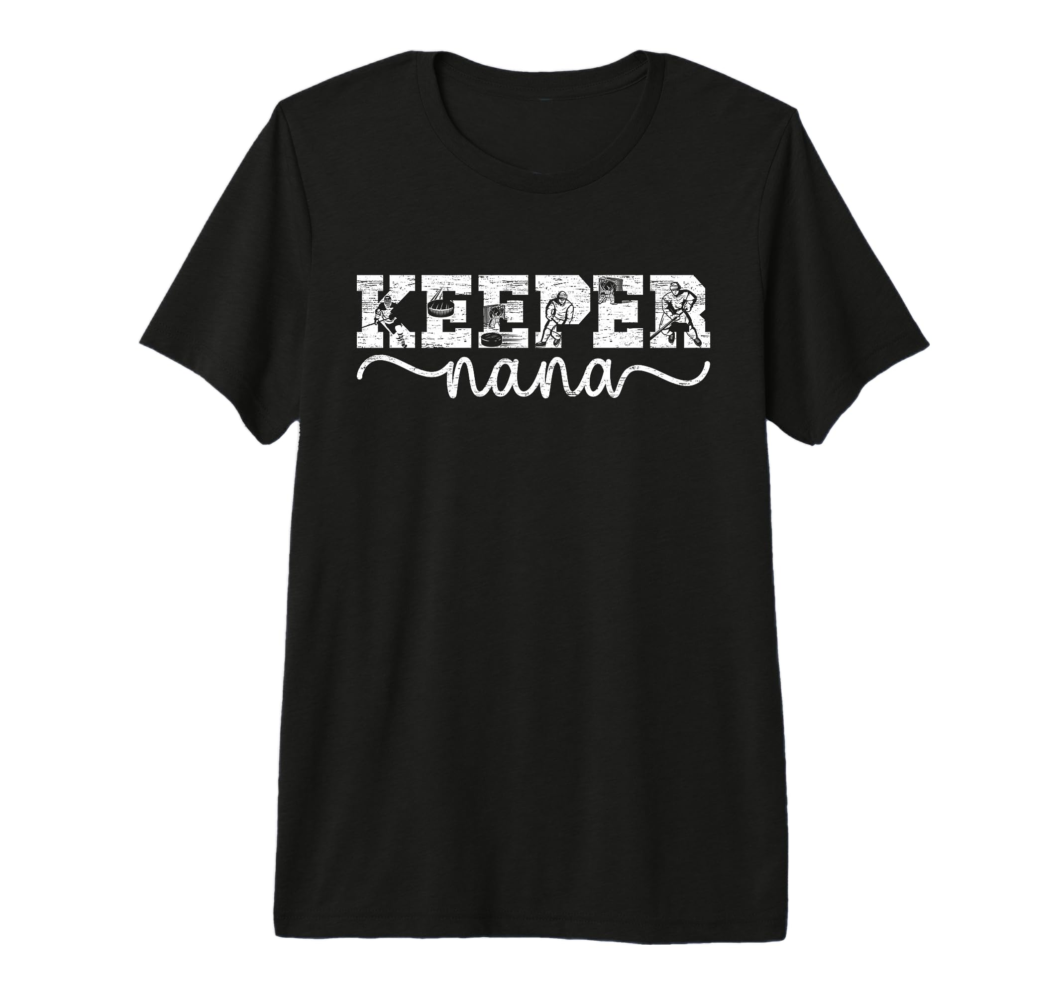 Ice Hockey Keeper Nana Ice Hockey T-Shirt - Graphic Print for Adults - T-Shirt, Sweatshirt, Hoodie