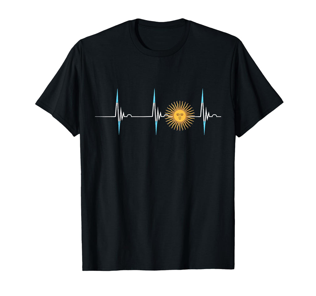 Argentina Sun May Heartbeat Ecg T-Shirt - Casual Everyday Wear for Adults - T-Shirt, Sweatshirt, Hoodie