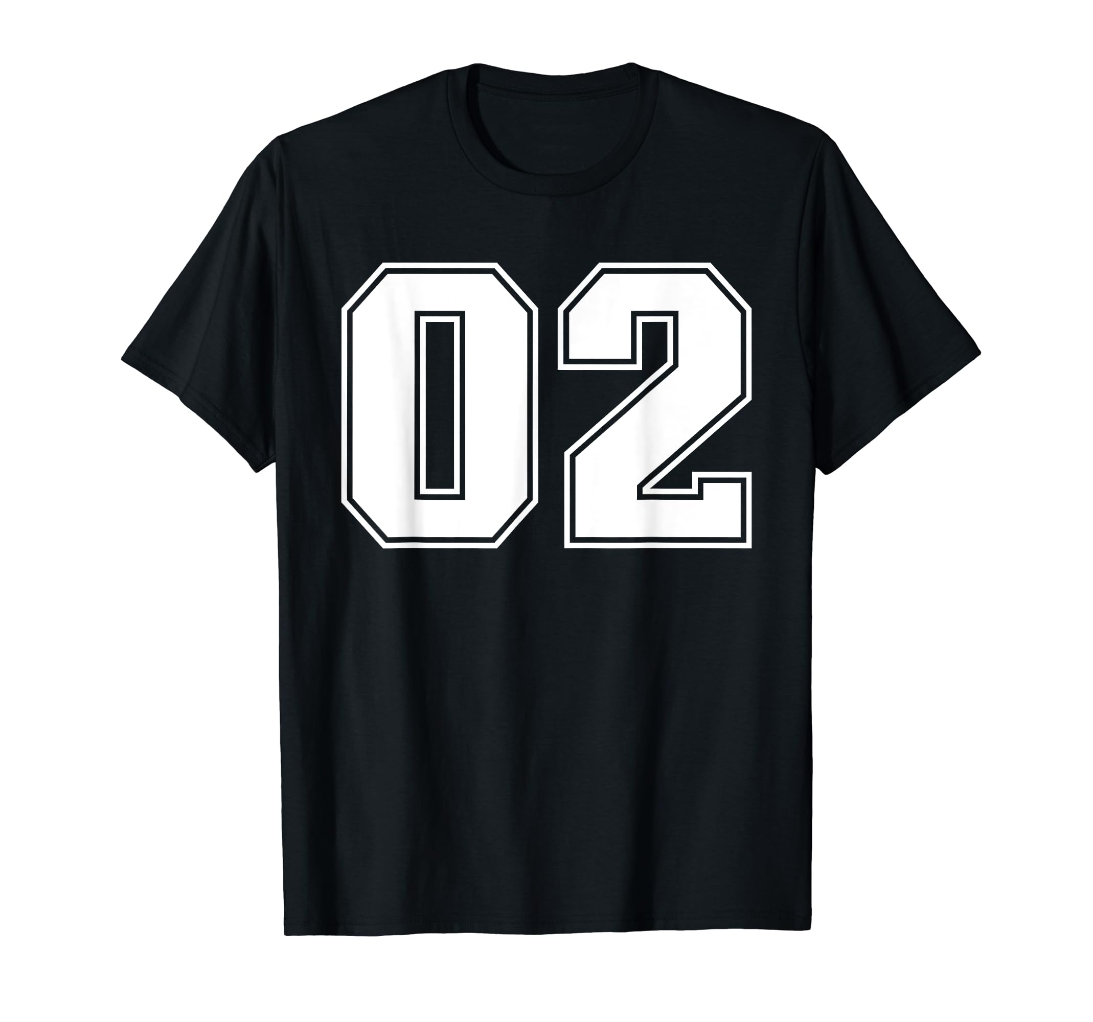 02 Jersey Number Baseball Football Soccer T-Shirt - Graphic Print Unisex - T-Shirt, Sweatshirt, Hoodie