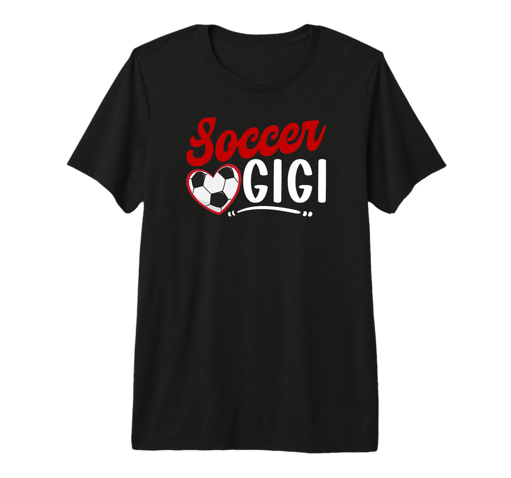 Soccer Gigi Heart Grandma Gigi Soccer T-Shirt - Trendy Graphic for Adults - T-Shirt, Sweatshirt, Hoodie