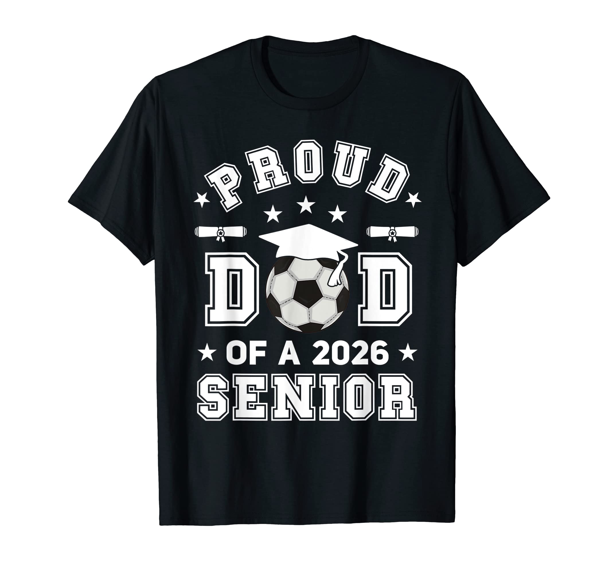 Mens Proud Dad 2026 Senior T-Shirt - Minimalist Print for Adults - T-Shirt, Sweatshirt, Hoodie