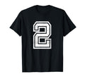 Distressed Number 2 Sport White T-Shirt - Unique Graphic for Adults - T-Shirt, Sweatshirt, Hoodie