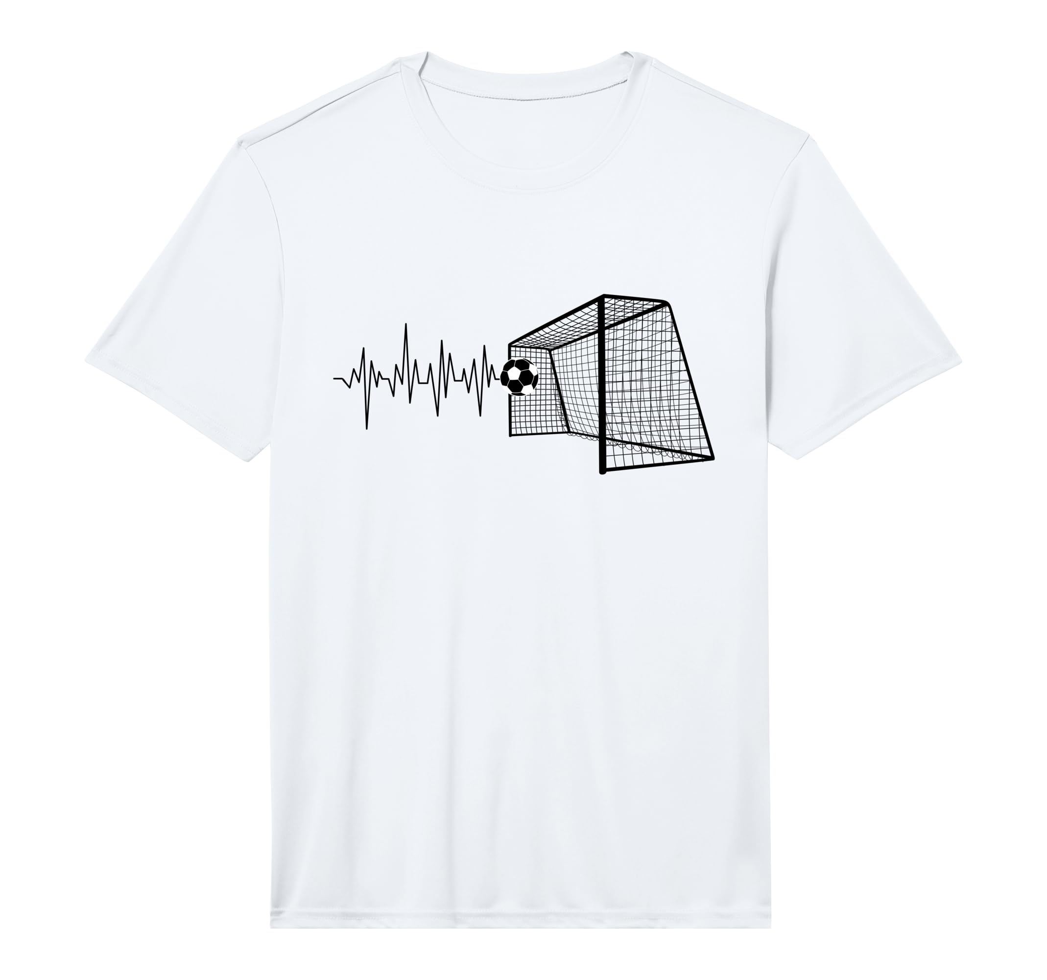 Funny Soccer Heartbeat Ecg T-Shirt - Fun Novelty Design for Adults - T-Shirt, Sweatshirt, Hoodie