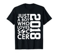 2018 Just Who Loves Soccer 8Th Birthday T-Shirt - Minimalist Print Unisex - T-Shirt, Sweatshirt, Hoodie