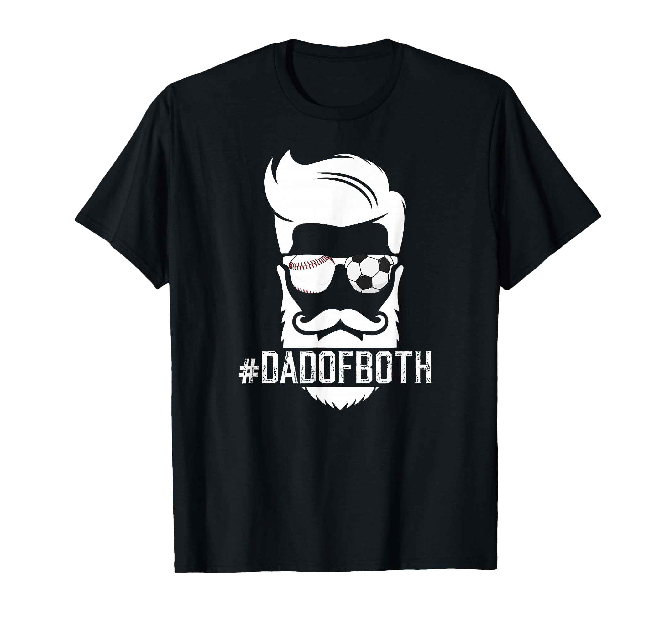 Dad Both Baseball Soccer Dad Ballers T-Shirt - Graphic Print Men Women - T-Shirt, Sweatshirt, Hoodie