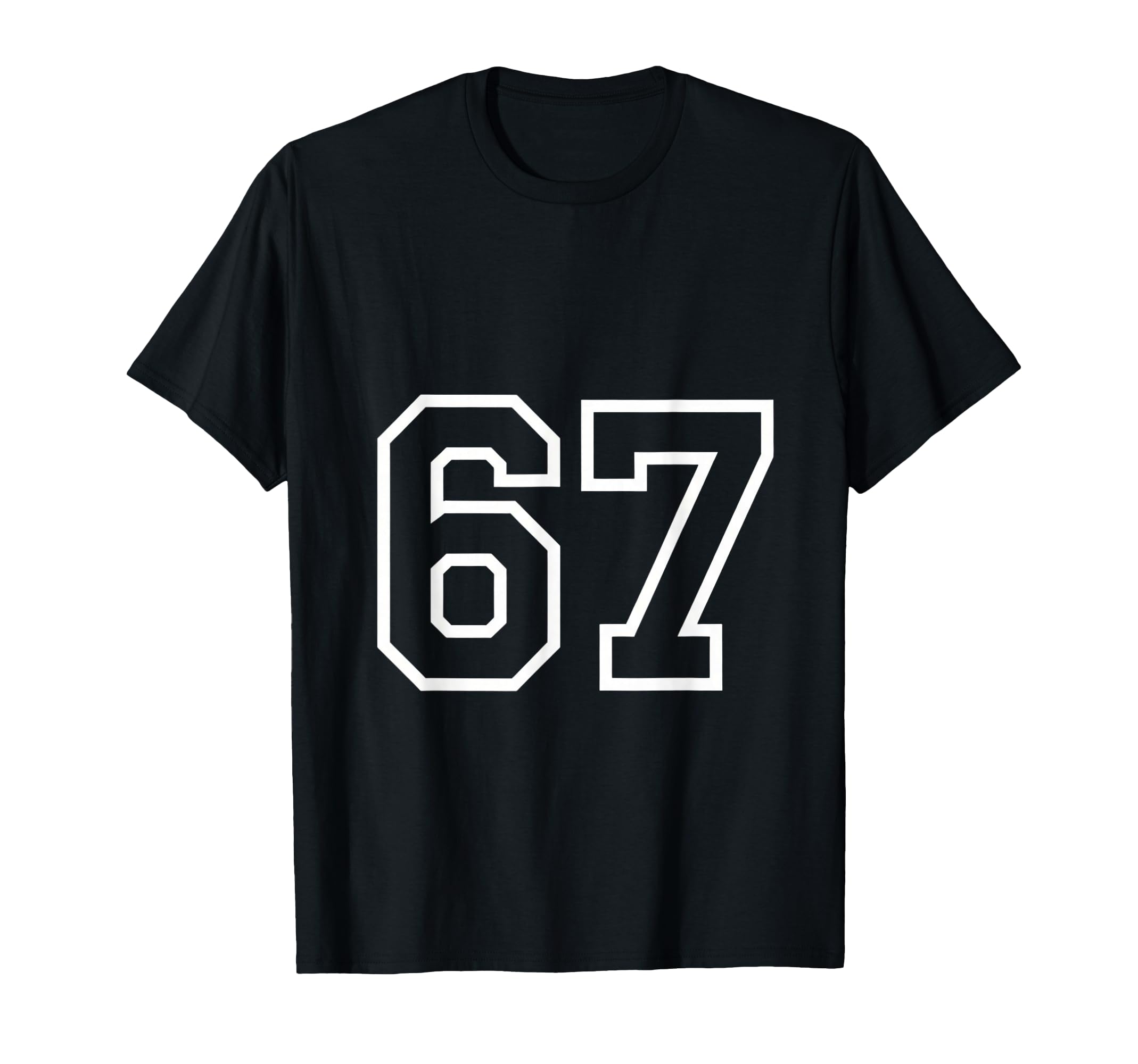 Number 67 Numbered Uniform Sports T-Shirt - Novelty Apparel for Adults - T-Shirt, Sweatshirt, Hoodie